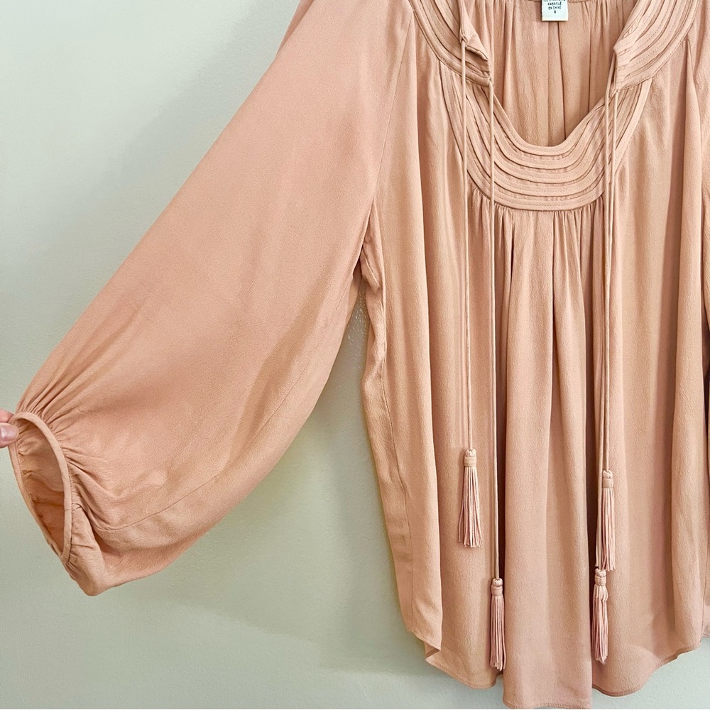 Diane Von Furstenburg Peach Aquilina Blouse - Picture 4 of 13